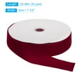 thumbnail image 2 of Unique Bargains Velvet Ribbon 1 1/2 Inch x 25 Yard Single Face Spool Silky DIY Crafts Gift Wrapping Bow Decoration Wine Red, 2 of 5