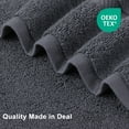 thumbnail image 2 of Simmore Pack of 4 Bath Towels 27 x 55 Inches, 100% Cotton, Quicker to Dry, Lightweight and Absorbent, Perfect for Bathroom, Dark Grey, 2 of 7