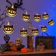 thumbnail image 5 of Neoyler Halloween Decorations Indoor with Ghost Skull Pumpkin Light String for Home Spooky Holiday Decor Waterproof Led Low Voltage Flexible Lighting for Walls and Windows 118.1in Black, 5 of 6