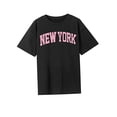 thumbnail image 4 of Camiseta de mujer verano moda ligera cómoda básica camiseta para deportes Negro, 4 of 7