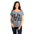 thumbnail image 2 of Thread Tank Love Pug Women's Fashion Relaxed Slouchy Dolman T-Shirt Tee Heather Grey 2X-Large, 2 of 4