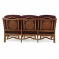 thumbnail image 7 of Malibu Set of 2 Natural Rattan Wicker Lounge Chairs, Three-Seater Sofa w/Dark Brown Cushion and Coffee Table w/Glass, Colonial, 7 of 7