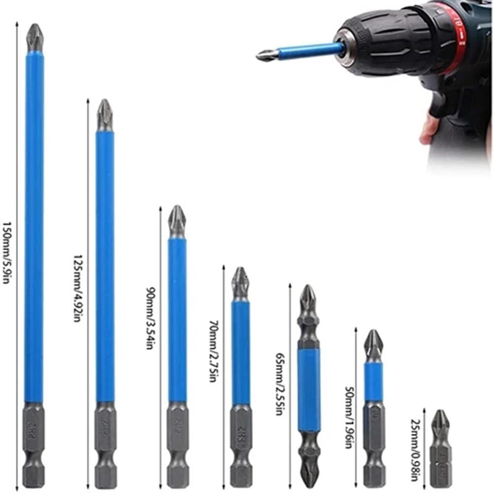 Magnetic Electric Kit Drill Tool Magnetic Screwdriver PH2 Double Head Bit Set 