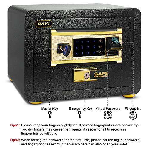 Safes Fingerprint Safe Digital Security Safe 14 x 10 x 10 inches Home Safe with