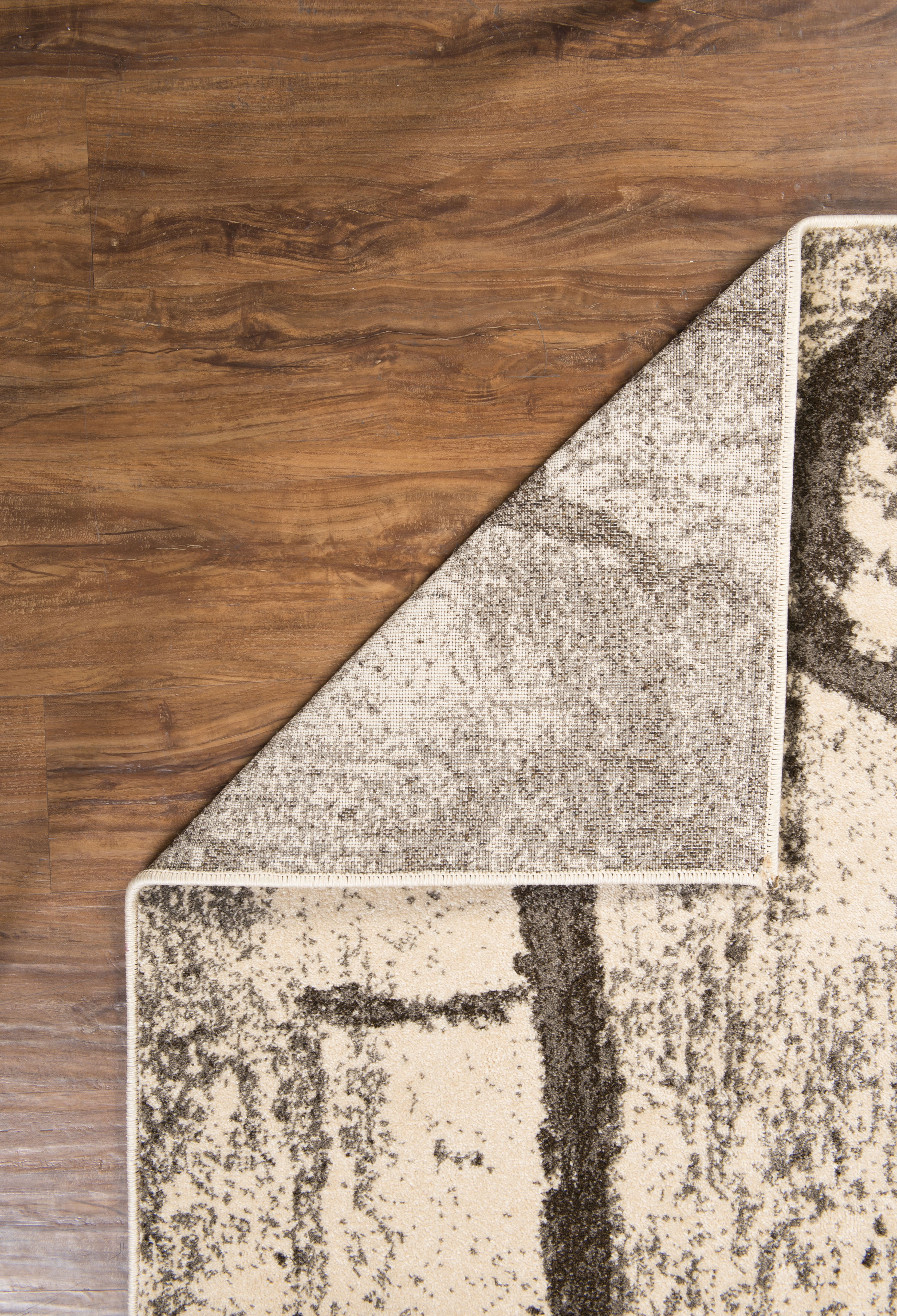 Masters Dial Cream Area Rug 5x7.6 Artistic Polypropylene Floor Covering