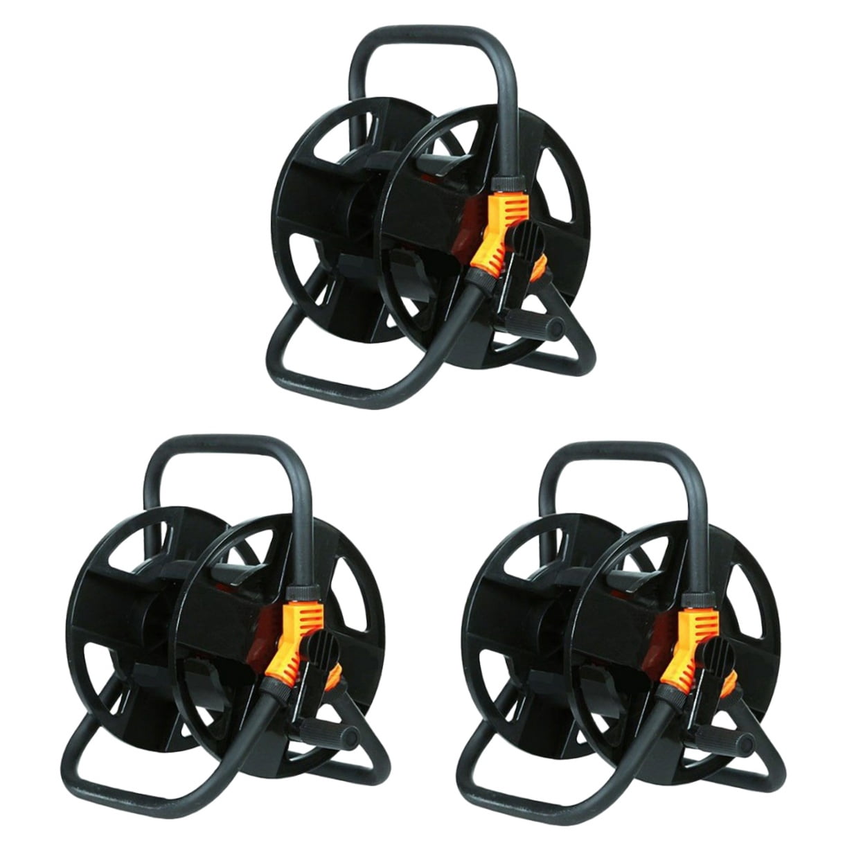 FOMIYES Water Hose Reel Black for Organizing with Space-Saving Design and Easy Installation 3Pcs