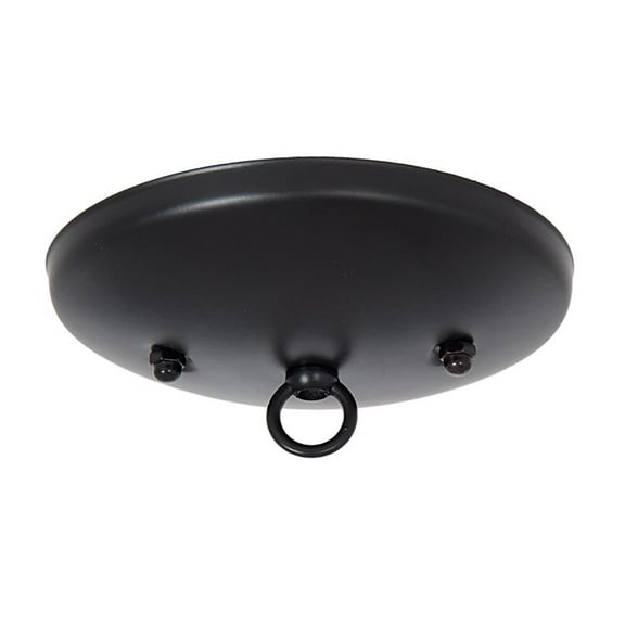 B&P Lamp® 5 Inch Modern Shallow Ceiling Light Canopy Plate Kit (Satin Black)