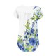 thumbnail image 4 of ICHUANYI Clearance Women Fashion V- Neck Floral Printed Tunic Tops Buttons Short Sleeve T-shirt(Blue, XL) ICHUANYI WER2023081006063, 4 of 7