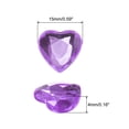 thumbnail image 2 of Uxcell 60 Pcs Acrylic Heart Rhinestone 15mm Flat Back Plastic Gems for Jewelry Making, Purple, 2 of 6