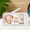thumbnail image 3 of ARENTI 2K Ultra HD WiFi Nanny Cam, 5" Baby Monitor Screen, Night Vision, Lullabies, Tire Detection, Motion Detection, Temperature and Humidity Sensor, Two-Way Talk, 3 of 6
