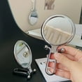 thumbnail image 5 of Handheld mirror, makeup mirror, folding handle, portable female travel makeup hand mirror, 5 of 5