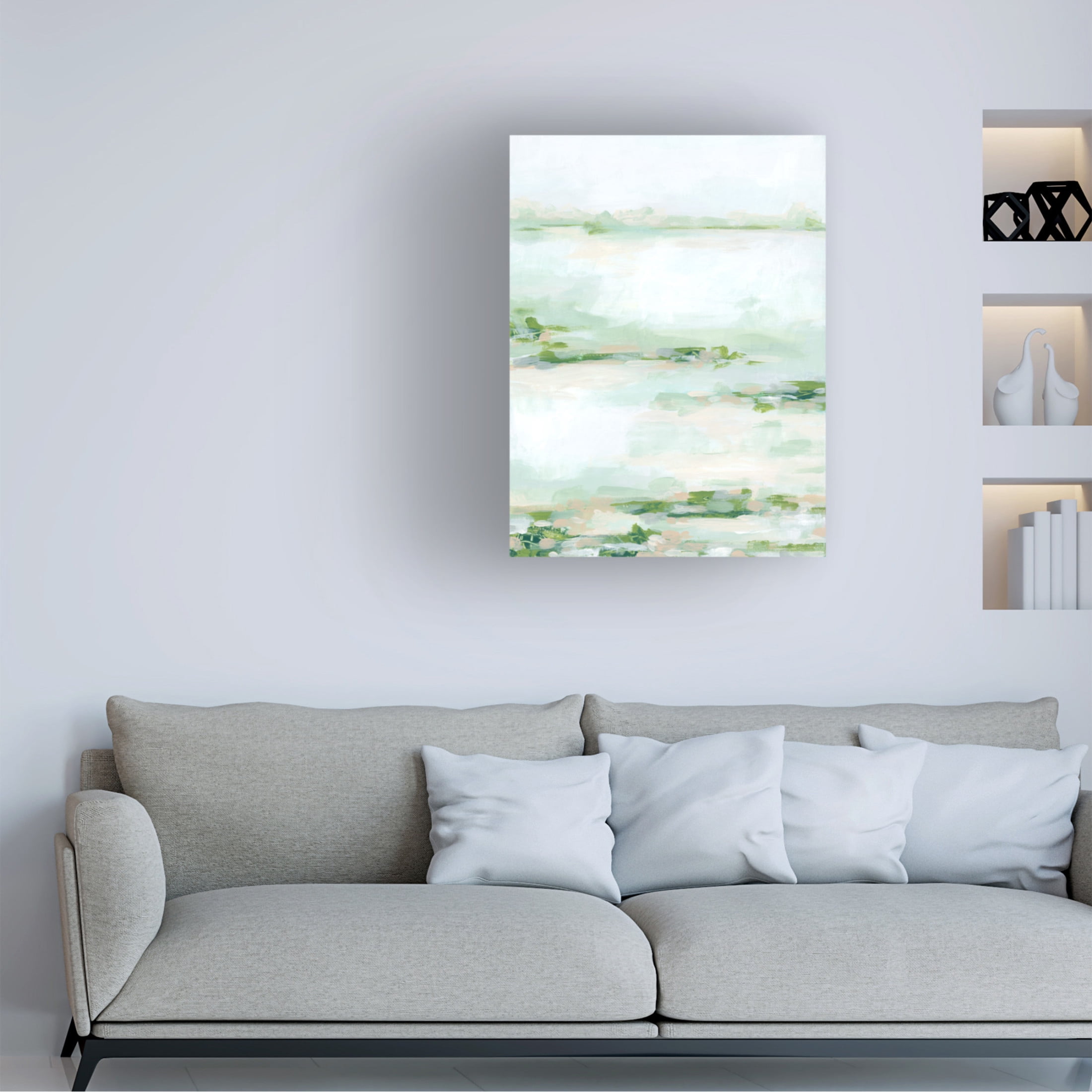Trademark Fine Art June Erica Vess  Verdant Marsh I Canvas Wall Art
