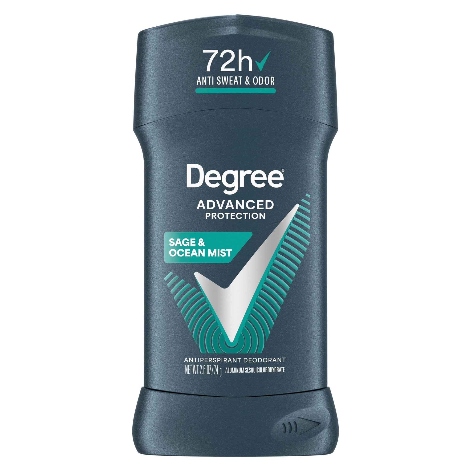 Degree Men Antiperspirant Deodorant 72-Hour Sweat And Odor Protection Sage & Ocean Mist Antiperspirant For Men With Body Heat Activated Technology, 2.6 oz