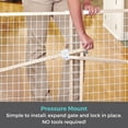 thumbnail image 5 of Toddleroo by North States 29.5"-50" Quick-Fit Wire Mesh Baby Safety Gate, Natural Wood, 5 of 12