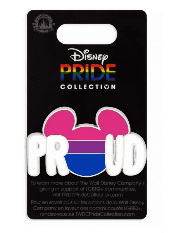 Disney Parks Mickey Proud Icon Pin Bisexual Flag Pride Collection New with Card