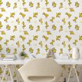 thumbnail image 3 of Ambesonne Cartoon Peel & Stick Wallpaper for Home, Repetitive Little Ducklings, 13"x100", White and Mustard, 3 of 6