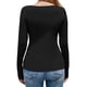 thumbnail image 5 of Blusa de cuello cuadrado de manga larga sólida informal para mujer a la moda Fridja hkj810, 5 of 9