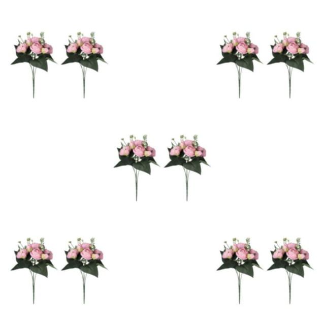 ZheElen Long-lasting Durability Easy To Clean Artificial Flower Arrangement For Wedding Decoration Realistic Appearance pink 5Set