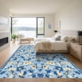 thumbnail image 3 of ODIKA 3'x5' Machine Washable Non-Slip Area Rug, Chinoiserie Blue High Traffic Rug with Pad, Blue, 1057521, 3 of 8