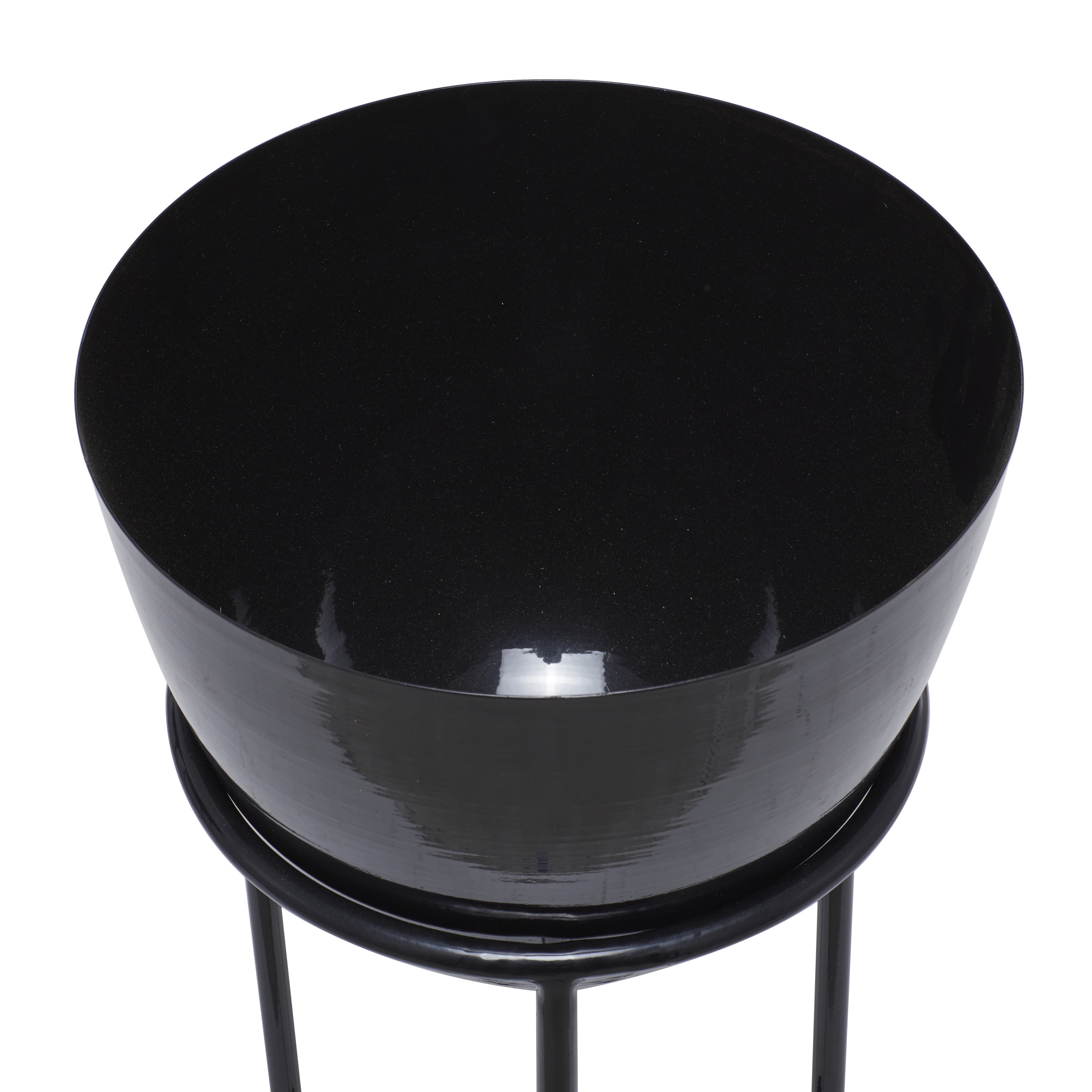 CosmoLiving by Cosmopolitan 36", 33", 26"H Black Metal Planter with Removable Stand (3 Count)