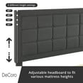 thumbnail image 5 of Modern Sleep Mornington Upholstered Platform Metal Bed Frame, Queen, Dark Gray, 5 of 10