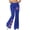 Blue-1, variant on Womens Flare Leggings High Waisted Butt Lifting Yoga Pants Elastic Slim Fit Bell Bottom For Gym Workout Running