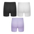 thumbnail image 2 of Sinleey Kids Girls 3 Piece Safety Shorts Dance Bike Shorts Breathable and Safety Yoga Athletic Sports Black&White&Purple 160, 2 of 5