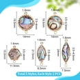 thumbnail image 4 of Dijes de concha, conectores de concha natural, eslabones de joyería, colgantes de concha redonda para pulseras y bisutería., 4 of 9