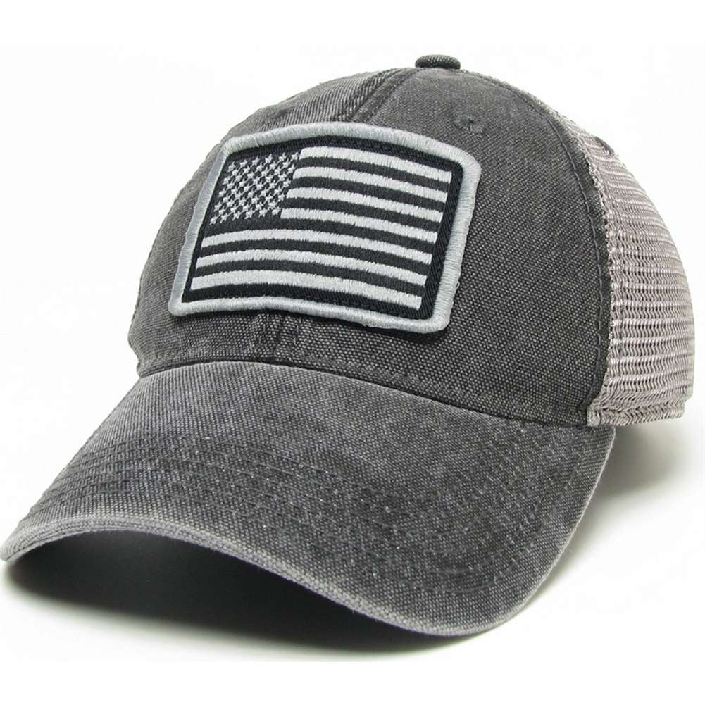 American Flag Legacy Trucker Hat - Black - Walmart.com