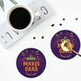 thumbnail image 5 of Disketp Mardi Gras2 Funny Coasters,6 Pcs Leather Coasters With Holder, Perfect Housewarming Hostess Gifts,Protect Furniture From Water Marks Scratch And Damage, 5 of 9