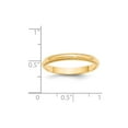 thumbnail image 5 of Solid 14k Yellow Gold 3mm Milgrain Plain Classic Dome Wedding Band Ring Size 12, 5 of 6
