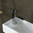thumbnail image 4 of MEJE 16-inch wall hung ceramic sink combo, rectangle, left hand, includes faucet & drain, 4 of 7