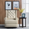 thumbnail image 3 of Pemberly Row Traditional Fabric USB Glider and Recliner in Natural, 3 of 6