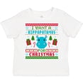 thumbnail image 3 of Inktastic I Want a Hippopotamus for Christmas Pixelated Ugly Sweater Boys or Girls Toddler T-Shirt, 3 of 5
