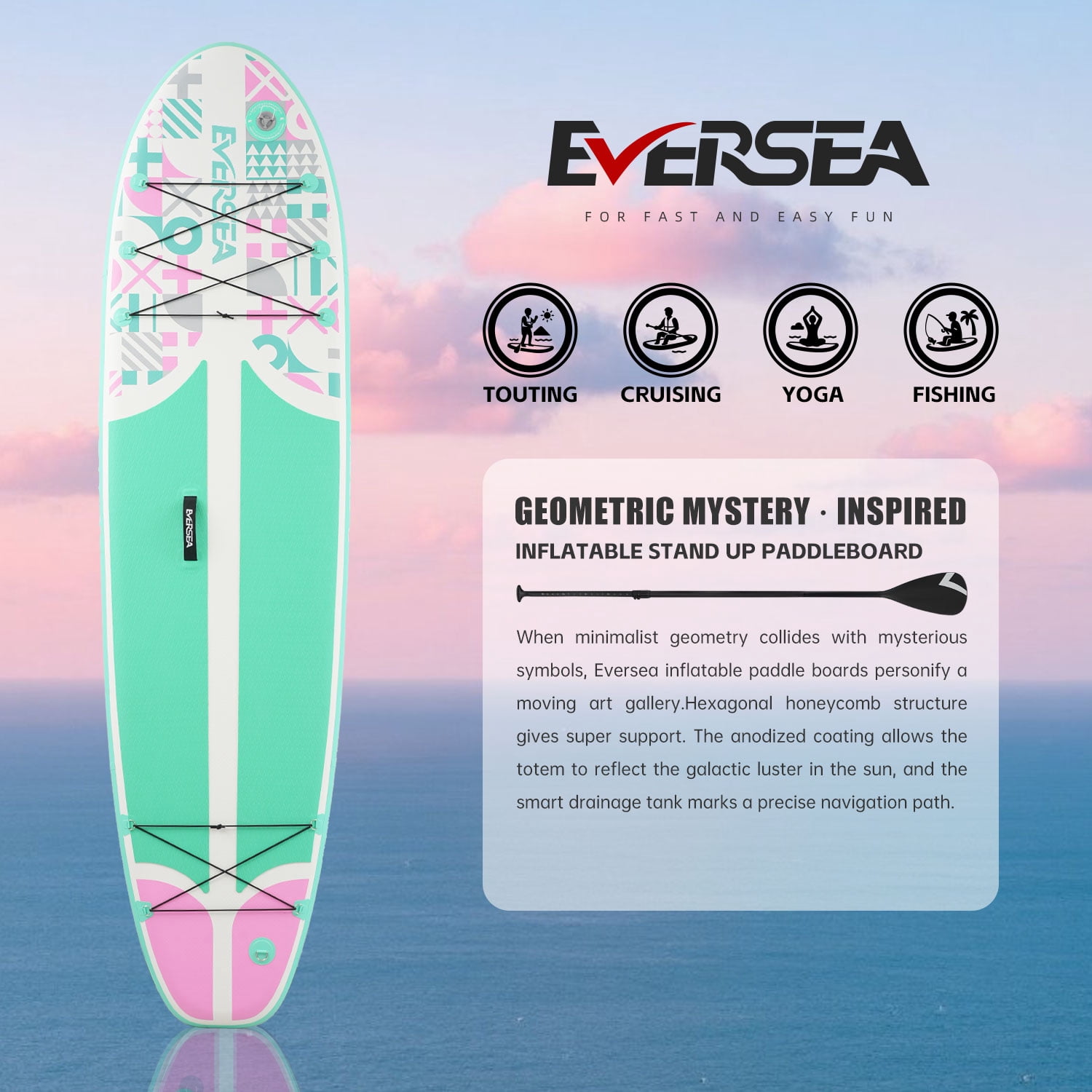 MSEASFREE Inflatable Paddle Board Stand up Paddle Board with Premium SUP Accessories
