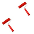 thumbnail image 3 of Wweixi Delicate Embossed Pattern Painting Roller with Plastic Handle Add Touch of Sophistication to Living Space Red Type B 2Set, 3 of 6