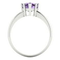 thumbnail image 4 of 2 ctw Solitaire Anniversary Ring for Women | Pear Cut Simulated Alexandrite | Hyperallergenic Solid 18K White Gold, 4 of 5