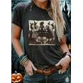 thumbnail image 2 of Halloween Shirt for Women Funny Novelty Horror Movie Graphic Halloween Holiday Tshirt Short Sleeve Horror Squad Tshirt, 2 of 9