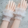 thumbnail image 4 of Poignets de Poignet pour Femmes Dames Ados, Fausse Manche, Femmes Douces Fausses Manches Chauffe-Poignets, 4 of 5