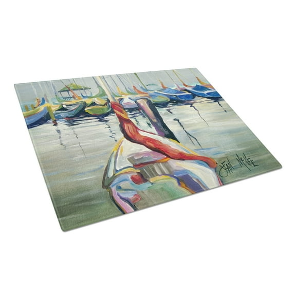Caroline's Treasures LaSalle Sailboats Glass Cutting Board Large