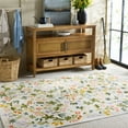 thumbnail image 2 of SAFAVIEH Martha Stewart Tanzil Floral Machine Washable Area Rug, Beige/Red, 5' x 8', 2 of 11