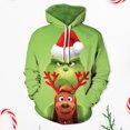 thumbnail image 3 of Sudadera Jersey de Grinch, ajuste holgado, bolsillos, estilo deportivo, traje diario Kuymtek Verde*027 T XL para Mujer, 3 of 6