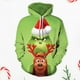 thumbnail image 1 of Sudadera Jersey de Grinch, ajuste holgado, bolsillos, estilo deportivo, traje diario Ygjytge Verde*027 T S para Mujer, 1 of 5