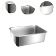 thumbnail image 6 of FashionCha Cat Litter Box Litter Pan Stainless Steel Container Easy to Clean Open Top Large Height 10cm, 6 of 9