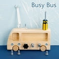 thumbnail image 1 of Montessori Daily Life Teaching Aids Busy Bus Screw Early Education Toy Workbench, 1 of 10