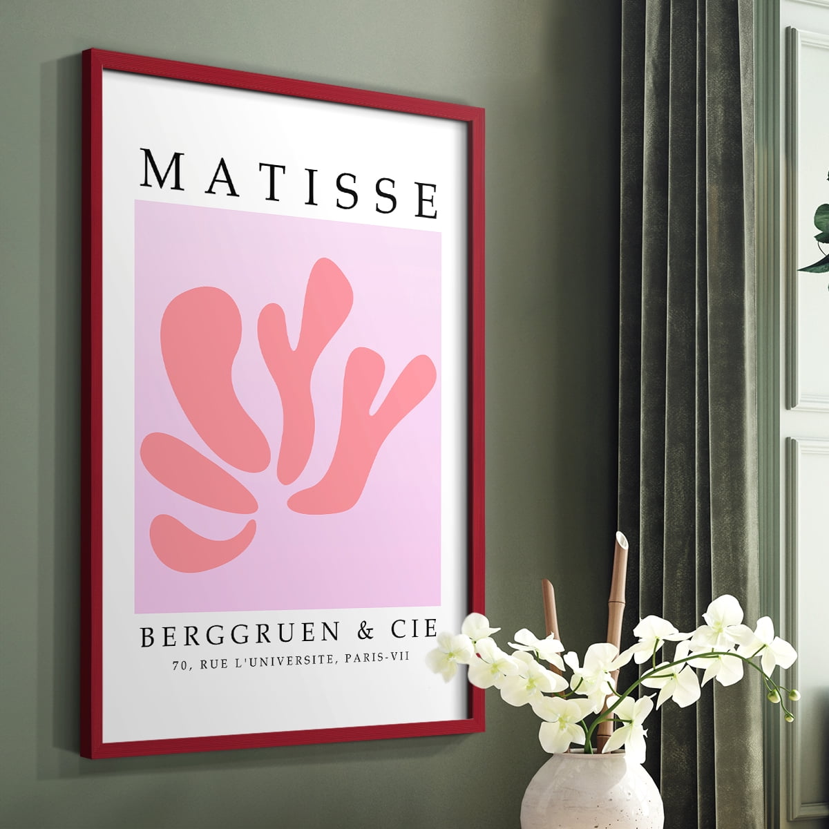 Matisse CCCL in Red Solid Wood 16 x 20 Framed Print