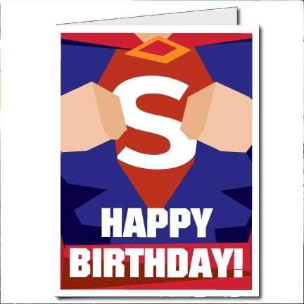 Jumbo Greeting Cards: 2 feet x 3 feet Giant Super Hero Birthday Card (Save The World), card with envelope$$Office