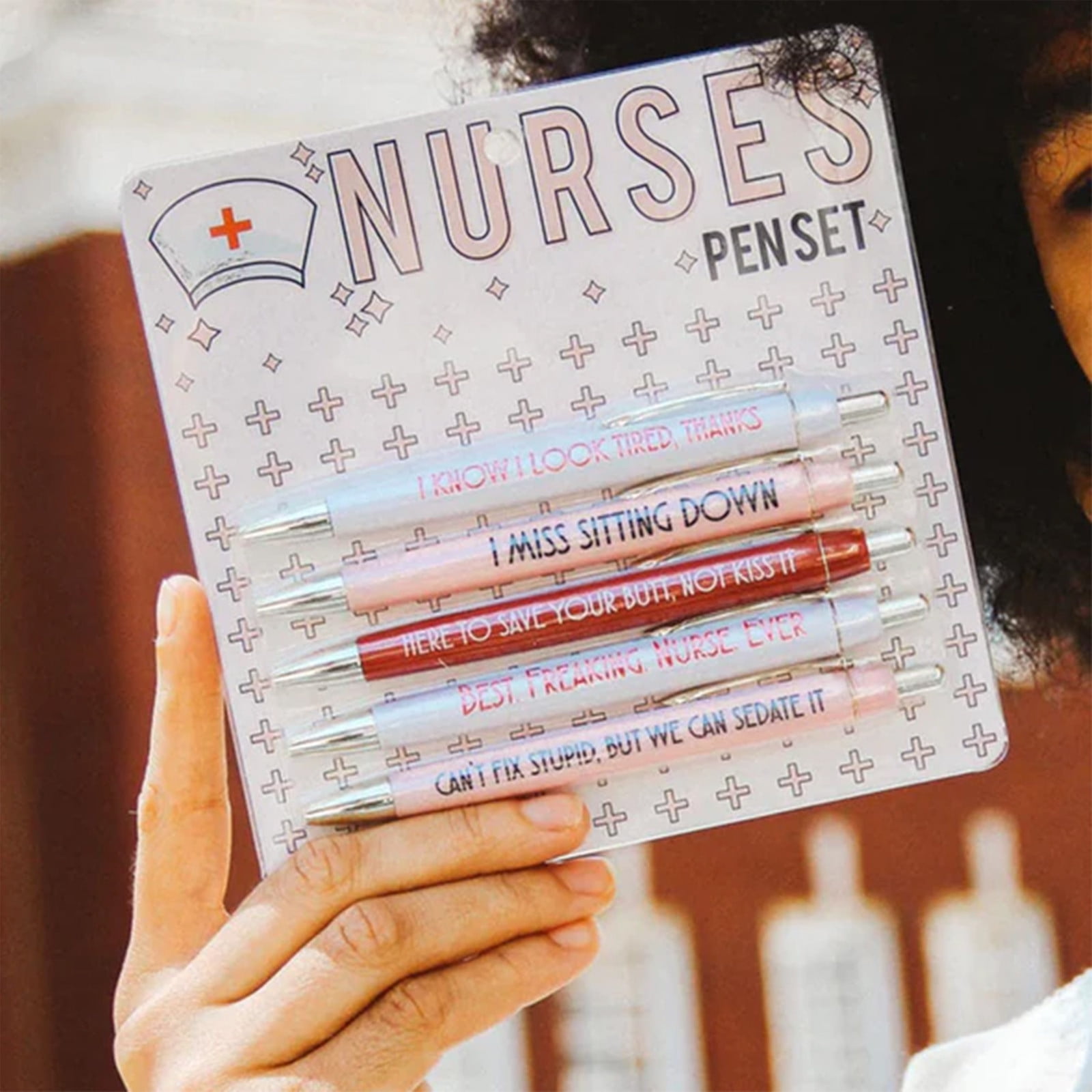 5pcs Funny Pens Set For Nurse Premium Novelty Ballpoint Pen Office