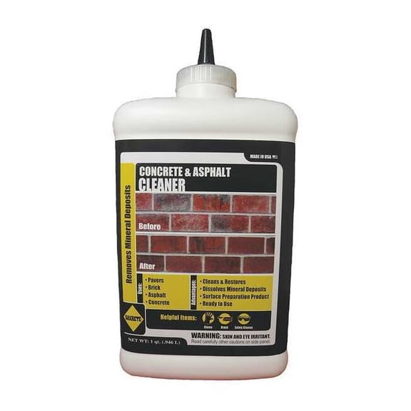 Sakrete Concrete Cleaner, Bottle, Pale Yellow, 63 sq ft Coverage 120042