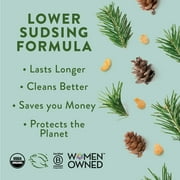 Rebel Green Super Deluxe Dish Soap - Natural Dishwashing Soap - Liquid Dish Detergent - Sustainable Dish Liquid Scented with Frankincense & Pine - (16oz 2-Pack)